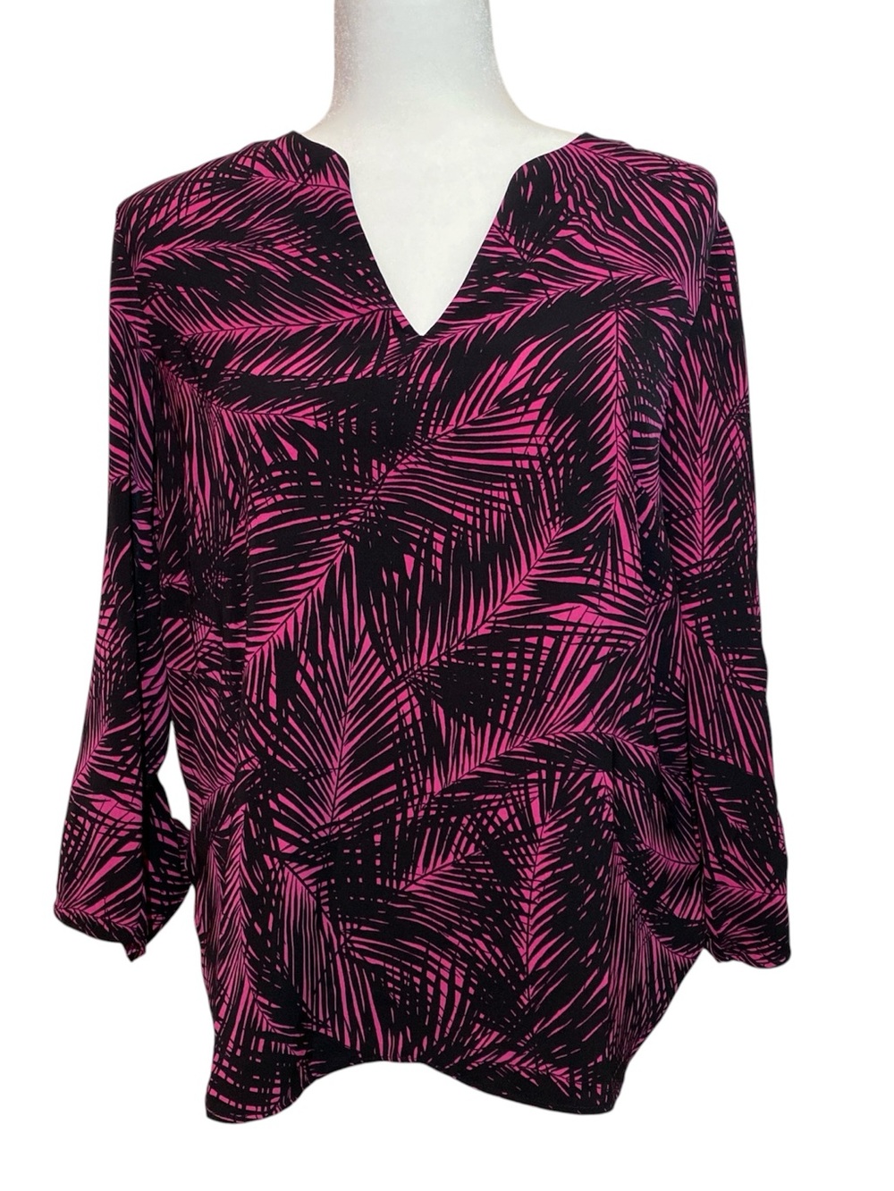 Michael Kors Tropical Leaf Print Blouse